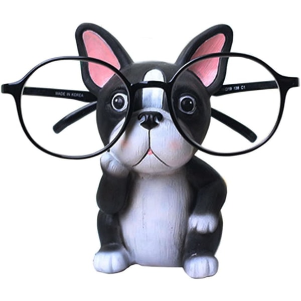 Valp Hunde Brilleholder Stativ Brilleholdere Solbriller Skjerm Søt dyredesign dekorasjon (Bulldog)