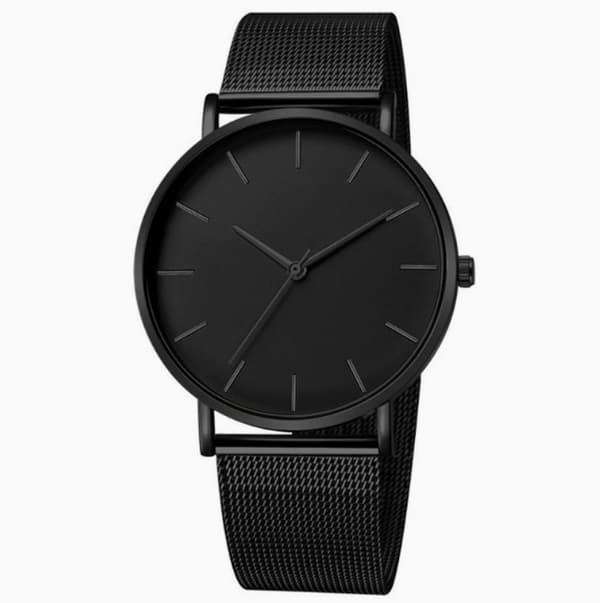Herreur, Quartz, med slidstærk rem i rustfrit stål, 40 mm, sort
