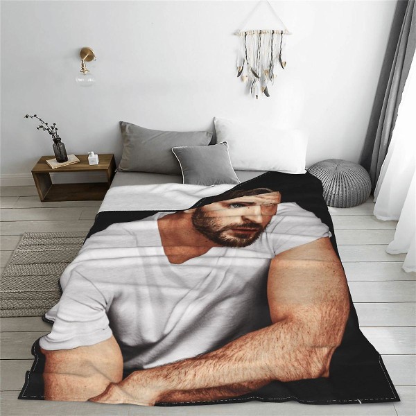 Chris Evans tæpper fleece alle sæsoner skuespiller instruktør bærbare lette tæpper til seng kontor sengetæppe