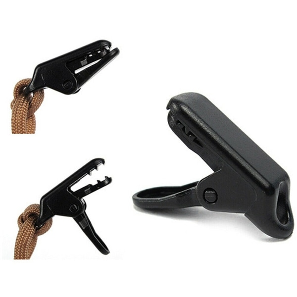 Sorte Enkeltmonterede Tie-Clips Lapel Lavalier Mikrofon Hovedbårne Klips til at holde Lapel Mic - Heavy Duty Lock Grip, 20-PAK
