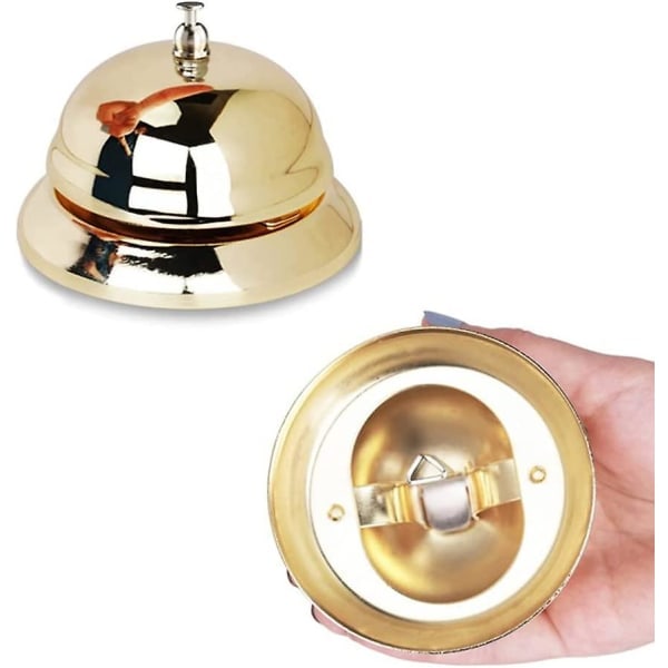 Ringklokke Metall Anti-Rust Ring Serviceklokke Skrivebordsklokke Serviceklokke for Hoteller, Restauranter, Resepsjoner, Skoler, Kontorer, Sykehus, Lager