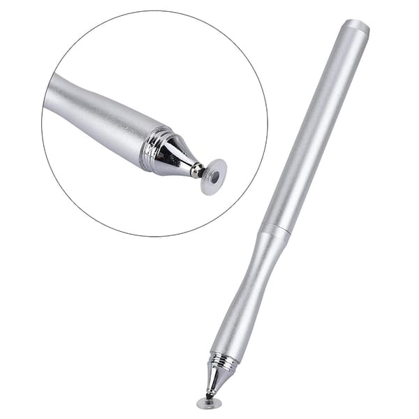 Smooth Disc Touch Stylus Touch Pen High Sensitivity Anti-scratch Pointing Pen for Phone and Tablet (Silver)