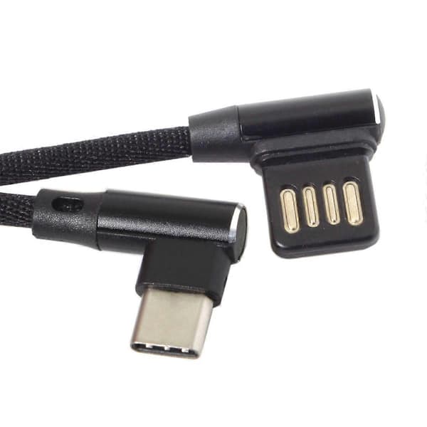 USB-C 3.1 Type-C till vänstervinklad 90-graders USB 2.0-datakabel