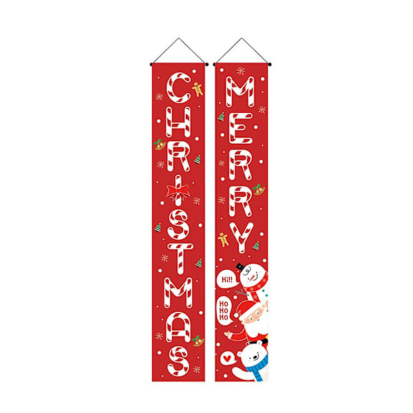 God Jul Veranda Skylt Tomte Snögubbe Julhängande Banner Semester Hem Inomhus Utomhus Dörr Vägg Dekoration