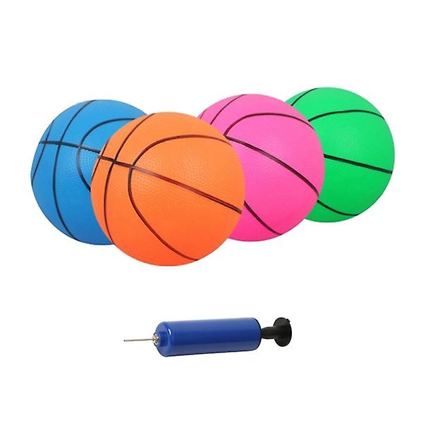 4 stk Legetøj Børn Basketball Oppustelig Basketball Legetøjssæt Dreng Basketball Legetøj 4stk 4pcs
