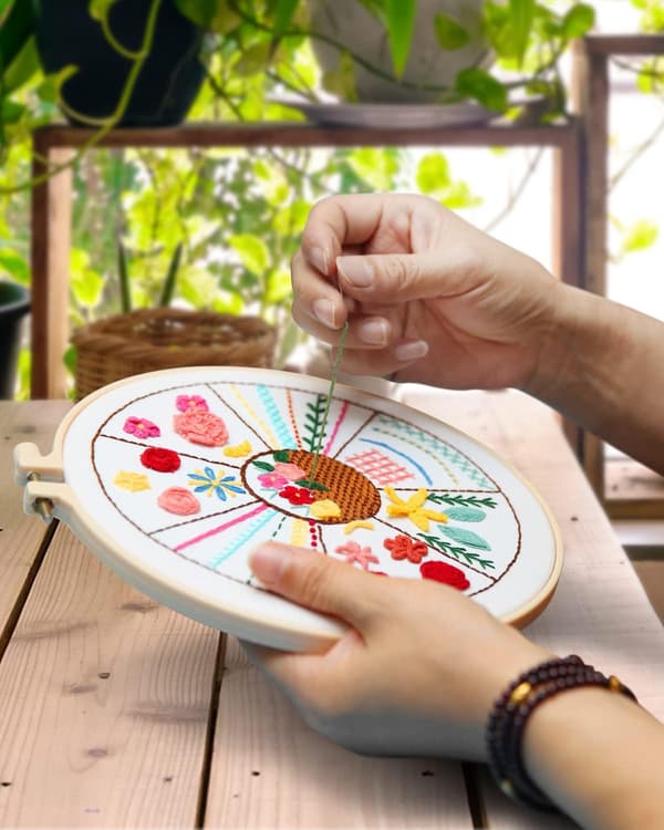 3-pack Embroidery Stitch Practice Kit Animal Embroidery Kit for Beginners Includes Embroidery Fabric, Hoops, Threads for Hobby Enthusiasts