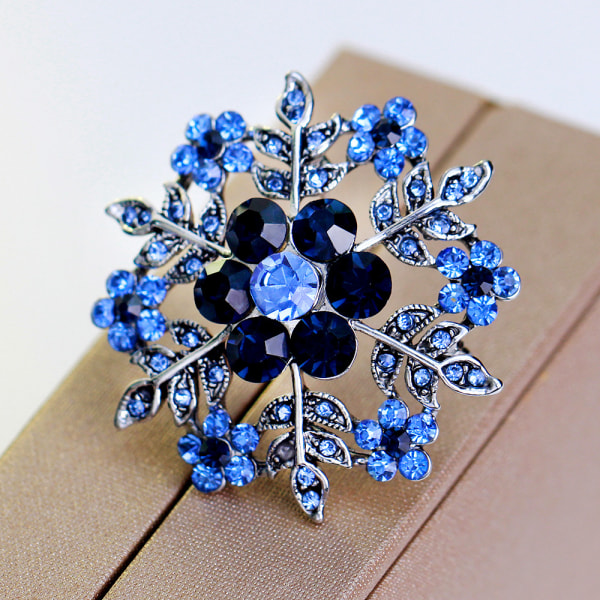 1 st Brosch Rhinestone Snowflake Brosch Legering Blomma Brosch Scarf Brosch Pin