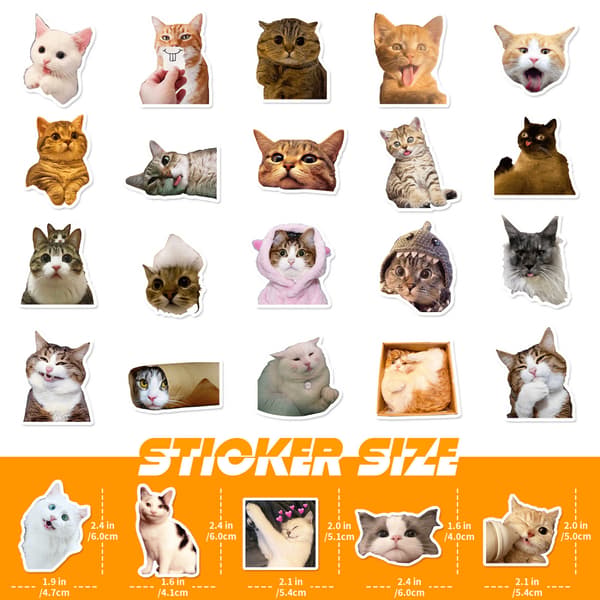 50 söta kattklistermärken