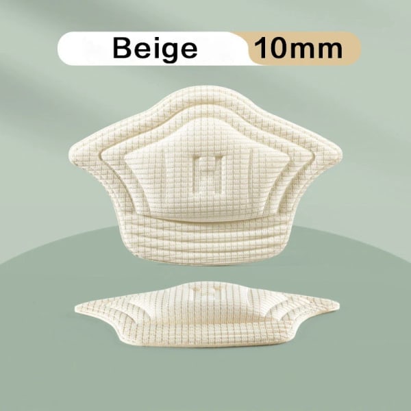 1 par Sulor för skor, hälplåster, sport, anti-slitage, anti-fall, storleksreducerare, anti-blåsor, friktionskudde, beige, 10 mm