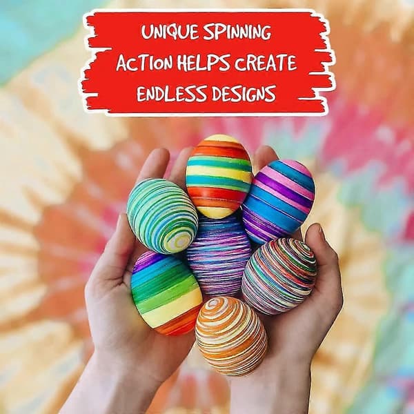 Eggmazing Easter Egg Mini Decorating Kit - Includes Egg Decorating Spinner, 3 Eggs, 8 Markers - with Lights and Music [packaging may vary]
