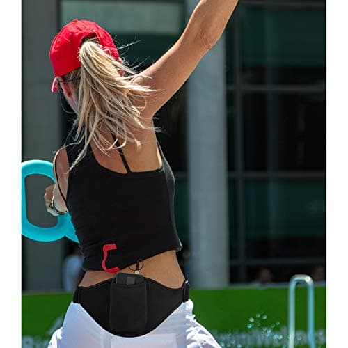 Two-piece set: Microphone belt, training coach carrying case, adjustable sweat-wicking neoprene belt