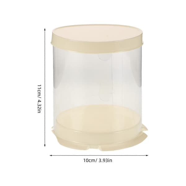 Small Cake Portable Cake Box with Transparent Lids for Storage 10 Pcs Beige