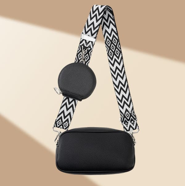 Stylish PU Leather Shoulder Bag for Women Black