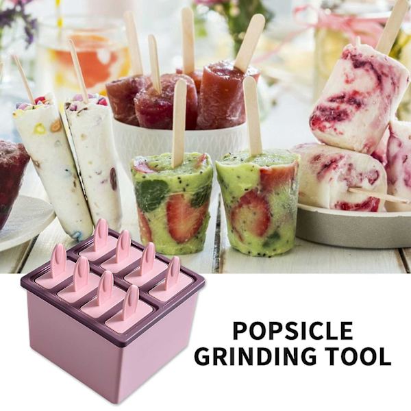 Popsicleformar 8 Håligheter Isglassformar För Fest Yoghurt Juice Smoothies Pinnar Hemgjorda Popsicle