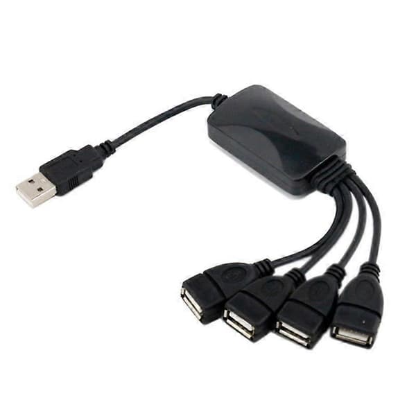 1 hann til 4 hunn USB HUB Splitter Forlengelseskabel USB 2.0 Forlengelsesdatakabel Strømadapteruttak C