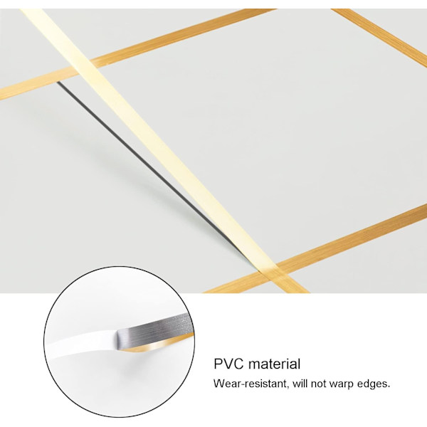 Selvklebende flisdekorativt limtape, vanntett fugetape, for gulv, vegger, tak, dører og vinduer, hjemmedekor (2*(1cm*50m), gull)