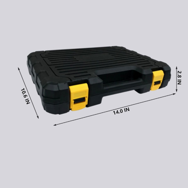 Verktøysett 78 deler Universalt husholdningshåndverktøysett med plastverktøykasse Elektrikerverktøyoppbevaring Yellow