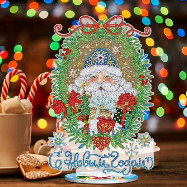 Akryylijoulukaramelli, tikkari, hautakaramelli, itse tehty koristekarkki, joulukuusi, joulupunavalkoinen karamelliriipus #1 #10
