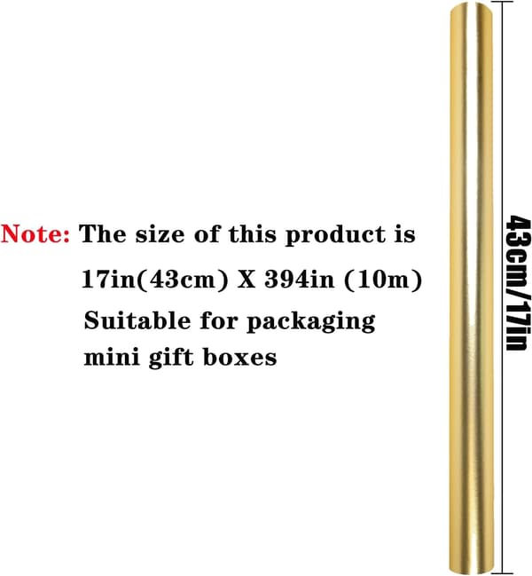 Presentpapper för bröllop, födelsedag, jul (guld)