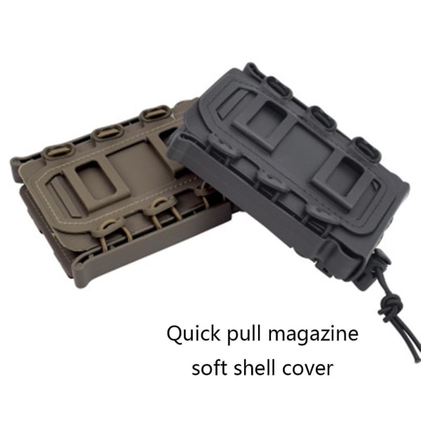 Magasinficka Fast Mag för 5.56/7.62 Molle System Snabb Drag Elastisk Clip ShellGrå Färg