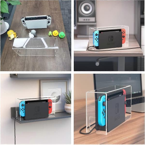 Dammskydd för Nintendo Switch & Switch OLED, Switch-tillbehörsskydd för NS Switch/Switch OLED, Vattentätt Anti-Repskydd - Transparent