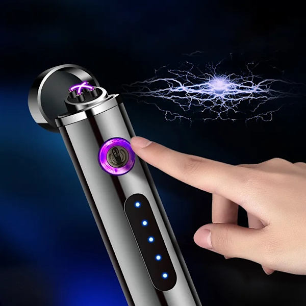Portabel Mini USB Elektronisk Tändare Vindtålig USB Laddningsbar Tändare Ljus Tändare med LED Ström Indikator