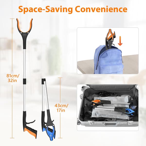 81cm/32 \" Grabber Reach Tool 2-pack, Helping Hand Grabber for Adults, Disabled and Elderly, Heavy Duty Grabber