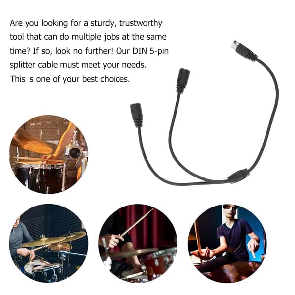 5m Midi han til dobbelt hun kabel fleksibelt splitterkabel til Midi-keyboard