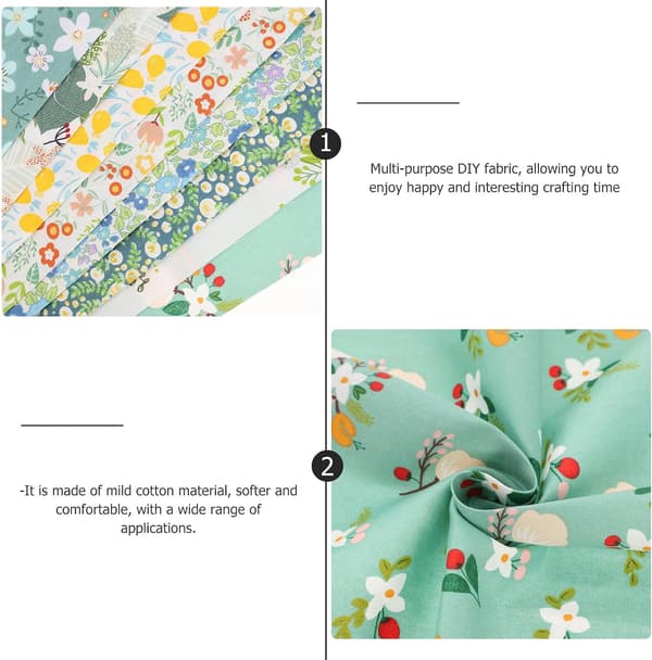 8 ark quiltingstoff bomull lappeteppe materiale mild bomull, blomstertrykk, lett å klippe