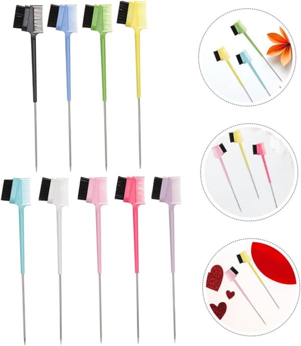 9pcs Double-Sided Eyelash and Eyebrow Comb Precision Grooming Tool