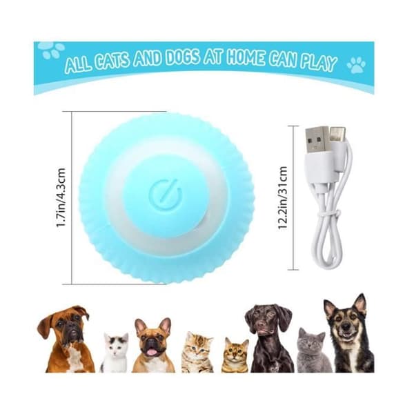 Interactive Cat Toy - Unknown Brand - Automatic Ball - Obstacle Avoidance - Silicone - 43mm