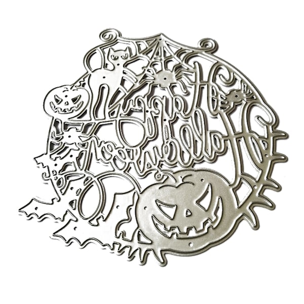 Halloween-stans för skärning i metall - Häxa, pumpa - för scrapbooking och kort