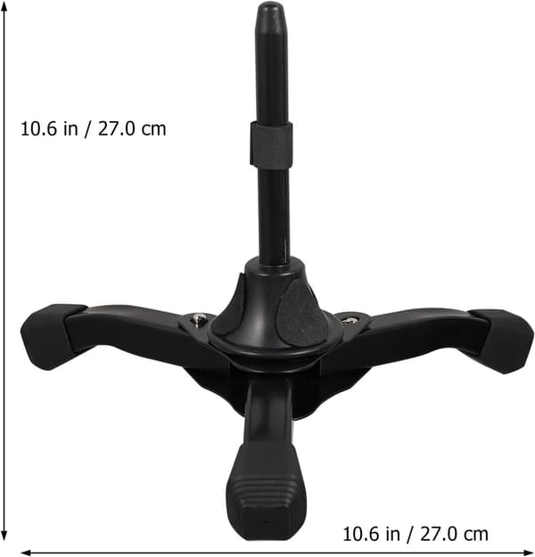 Portable Double Stand and Clarinet Flute Holder Stand Holder with Foldable Alloy Tripod Design