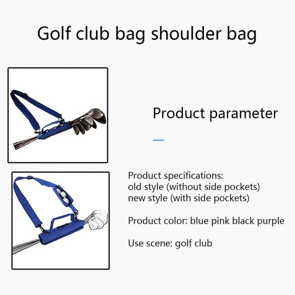 Driving Range Resväskor Golfträning Minibana Klubbor Väska För Herr DamBlå