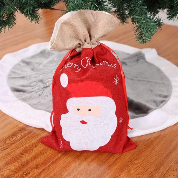 2 stk Store Julemands Lærred Julepose 41 x 24 cm Jul