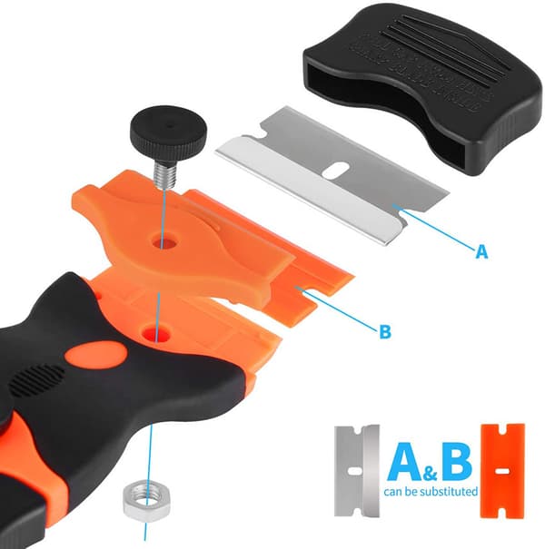 Squeegee Tool for Removing Labels, Registration Stickers, Tin