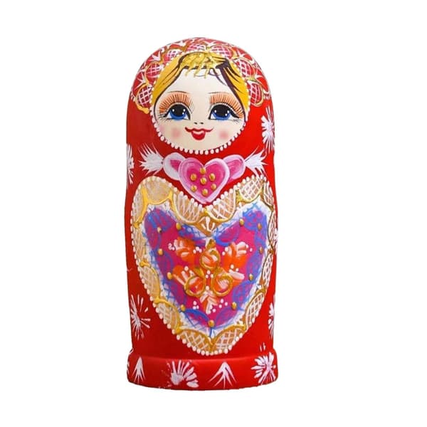 Russiske Matryoshka-dukker, 5-delt sæt, Nesting Dolls, Træ