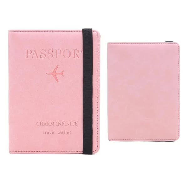 RFID-skyddad reseplånbok passhållare rosa 1-pack pink 1-Pack
