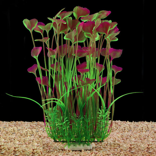 Simuleringsakvarium Dekoration Fisk Tank Falska Vattenväxter Akvarie Ornament Akvarie Plast Alger (Vinröd)