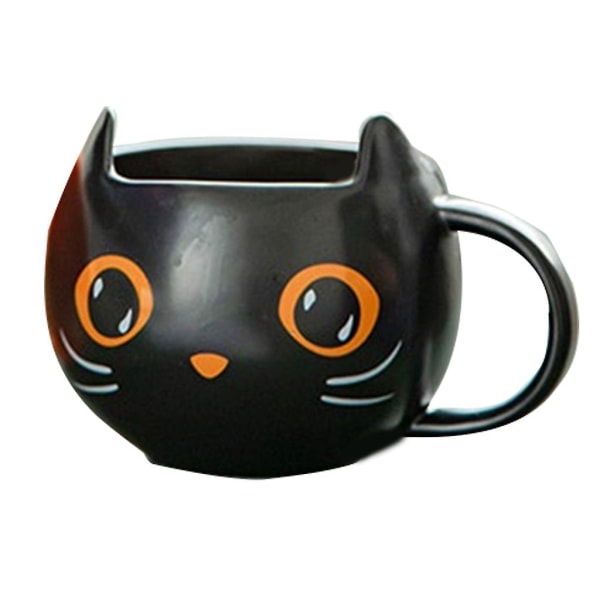Personlig söt mystisk svart katt kopp Halloween kaffe te kopp Familj par Alla hjärtans dag present Keramik koppC