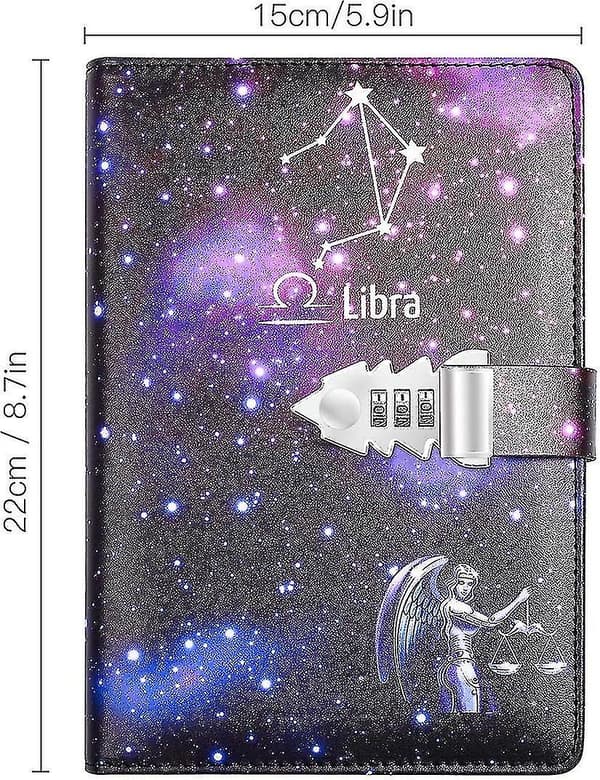 A5 Creative Password Lock Journal PU Leather Combination Lock Diary Locking Diary Notebook (Wave)