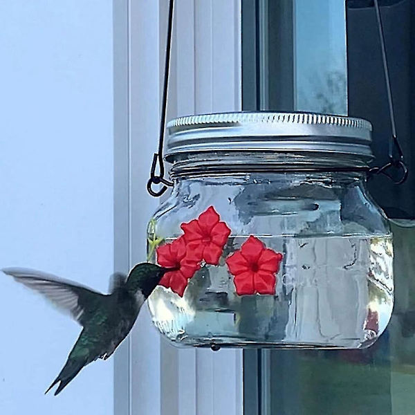 2 Pak Fuglefoder, Bærbar Udendørs Hængende Blomst Fuglefoder, Kompatibel Med Udendørs Hængende Have