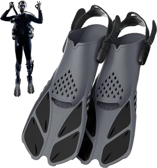 Simfötter - Fenor för snorkling, justerbara, resevänliga och korta
