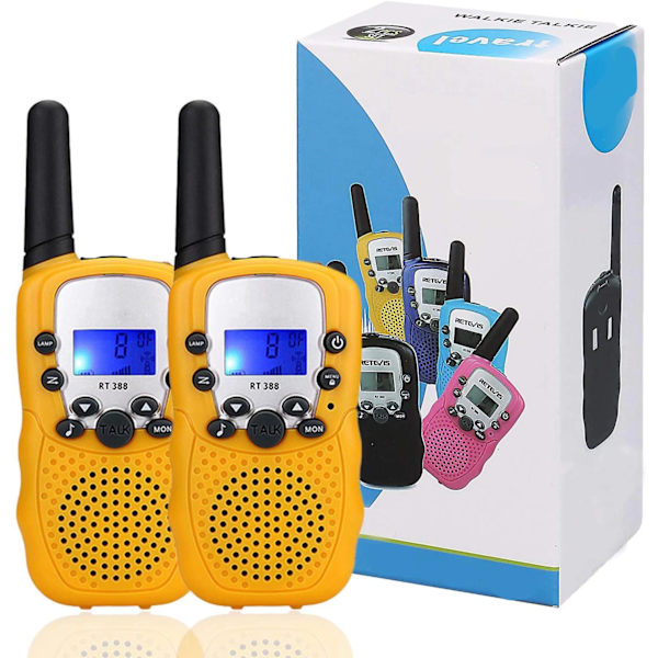 Walkie Talkie för Barn, Liten Walkie Talkie Mini Walkie Talkie för Barn, Bärbar Walkie Talkie för Barn, Gul A