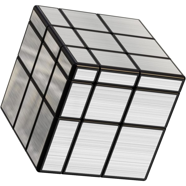 Mirror Magic Cube Silver Black Base Puzzle Brain Teaser Speed ​​​​Cube Brain Teaser Toy