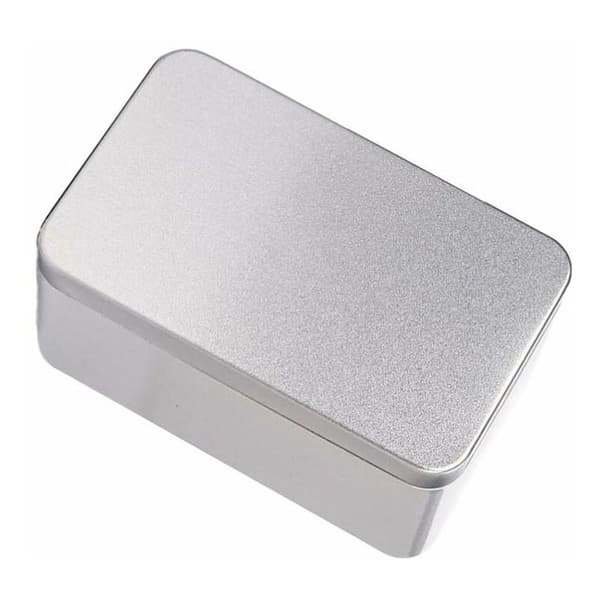 Rektangulær metalkasse - Blik - 13 x 8 x 6 cm