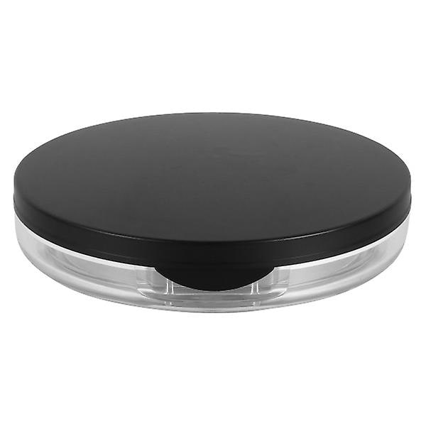 2 kpl Kannettava Irtopuuterilaatikko Kosmetiikkalaatikko Puuterikotelo 2 kpl PuffBlack7.5x7.5cm