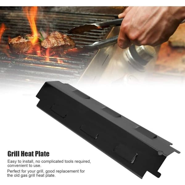 2-delt varmeplate i rustfritt stål for gassgrill, Flavorizer Bar Brennerdekselgitter
