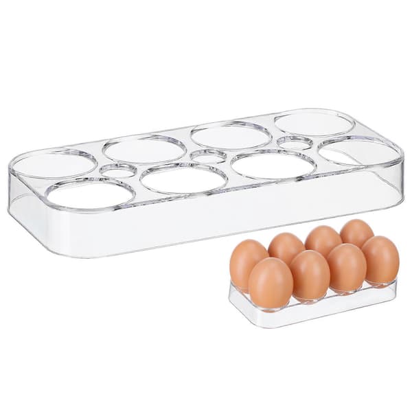 Egg Storage Box for Refrigerator Egg Organizer Rectangular PP Material Refrigerator Compatible 17.5x8.4x2 cm 1-pack