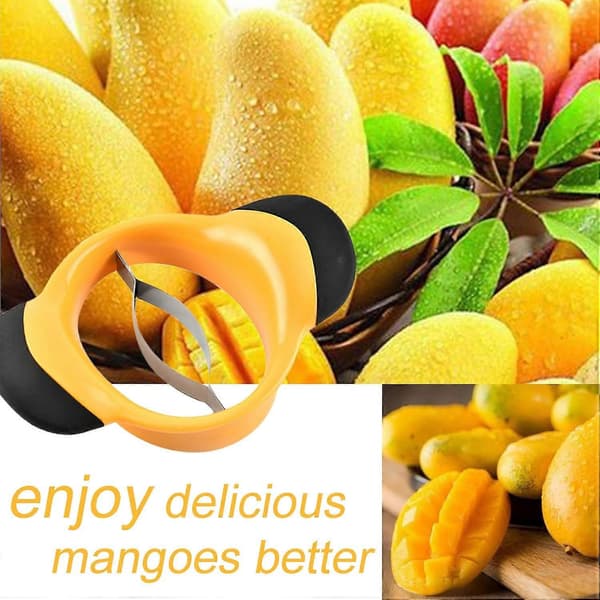 Mango Peeler, Mango Slicer, Peeler and Pitter Tool, Fruit Slicer, Fruit Cutter and Pitter, Non-Slip Ergonomic Silicone Handle